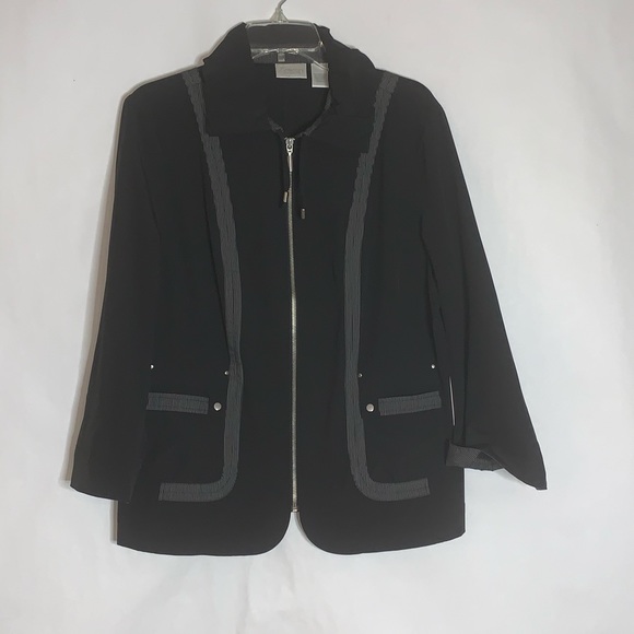 Chico's Jackets & Blazers - Chico’s Zenergy full zip jacket black Sz 2 Medium